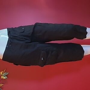 Linen Cargo Capris by OXMO Designed in Denmark Size Small with Corset Back
